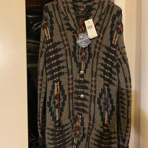 Sweater coat with belt